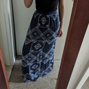 H&M Blue Maxi Skirt